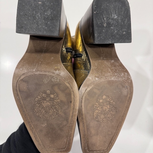 Vince Camuto Sojetta Square Toe Bootie Bronze Lizard 6.5 - Picture 11 of 13